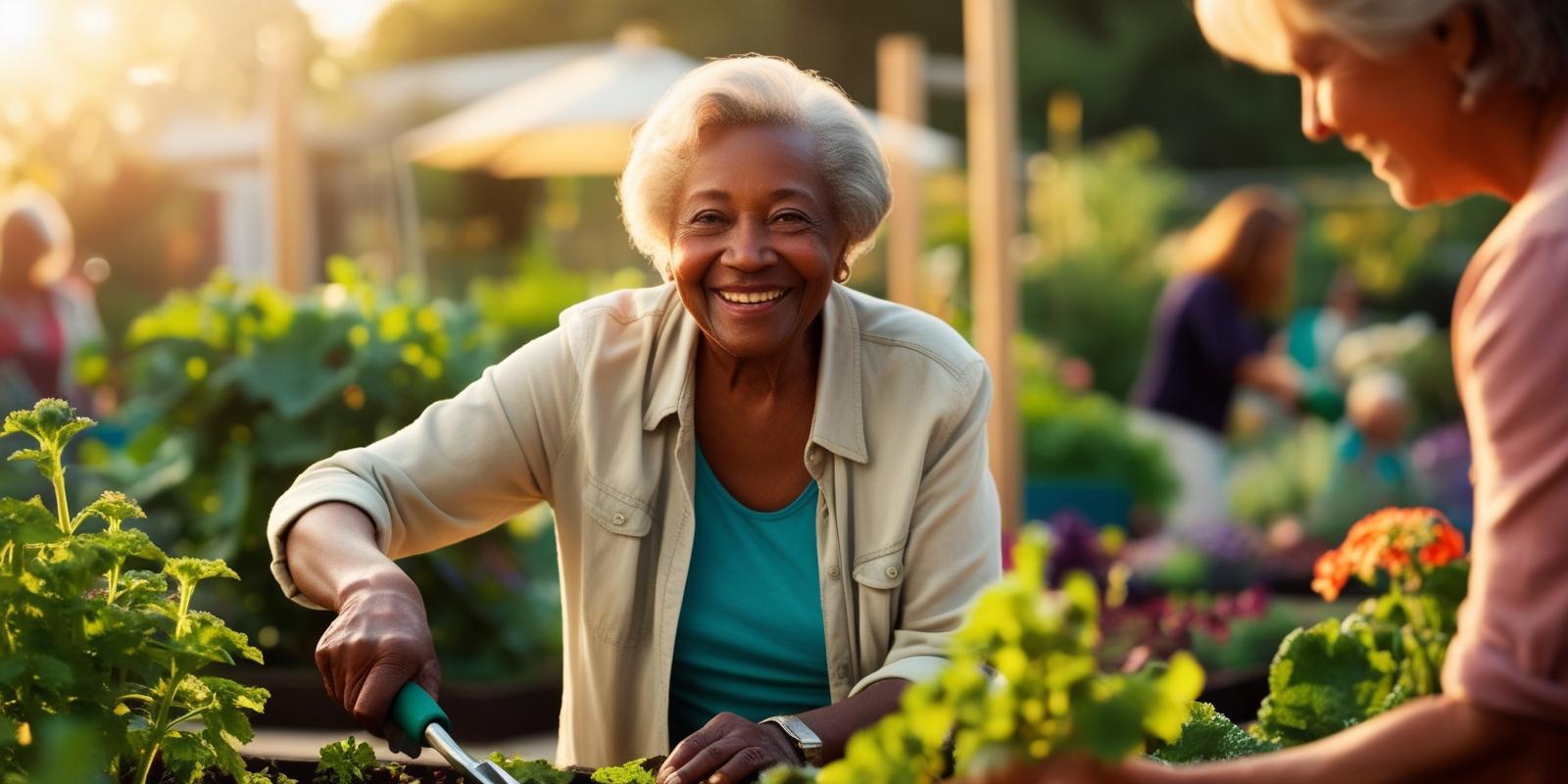 Senior friends enjoying community activities